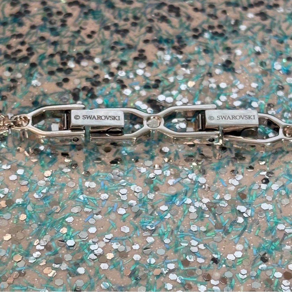 NWT Authentic Stamped Swarovski Imber Emily White Crystals Tennis Bracelet - Picture 13 of 14